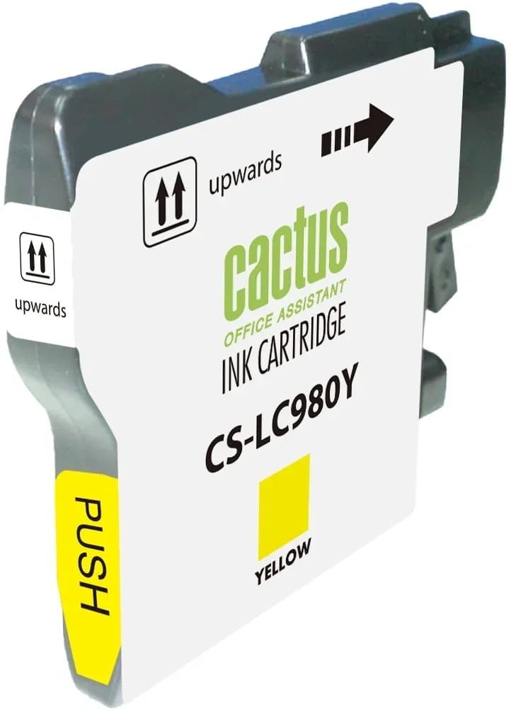 -/ Картридж струйный Cactus CS-LC980Y желтый (16мл) для Brother DCP-145C/165C/MFC-250C/290C