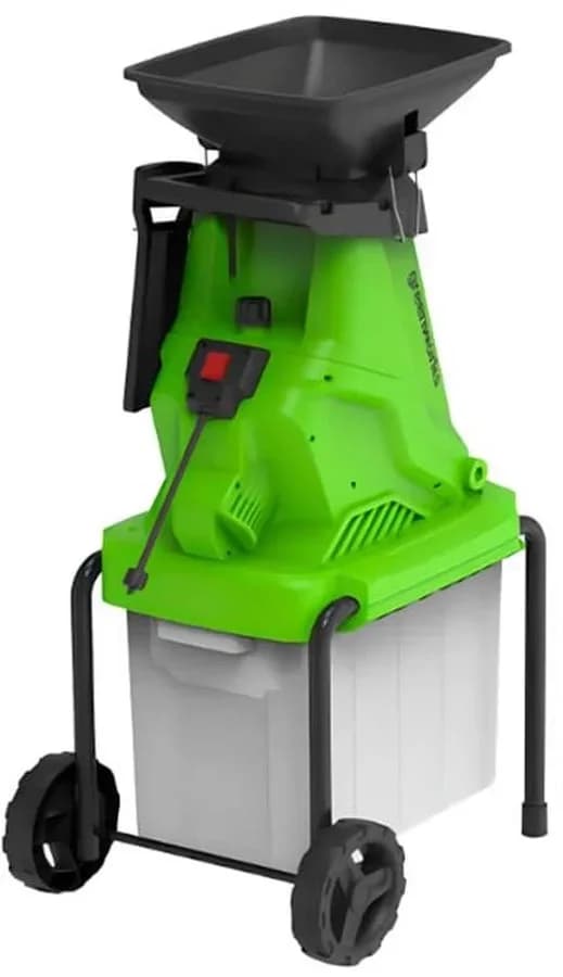 Измельчитель садовый электрический GreenWorks GW-2800SD, 220 В, 2800 Вт с контейнером