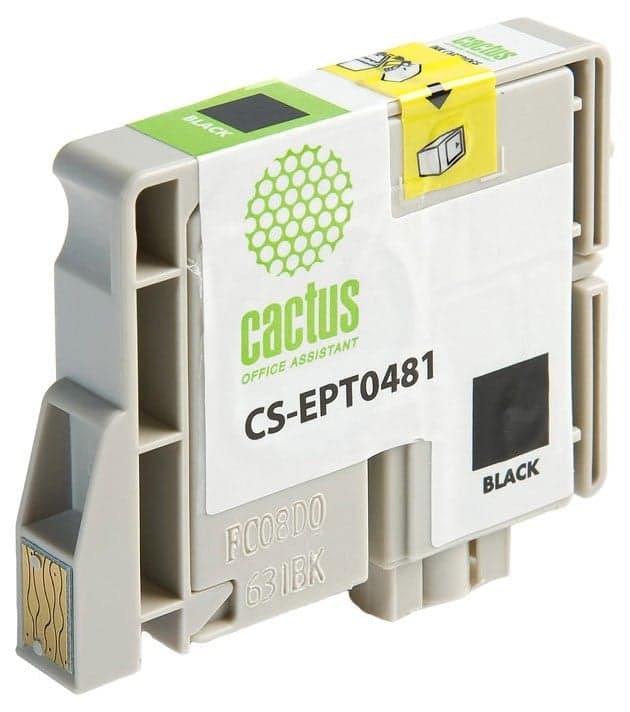 -/ Картридж струйный Cactus CS-EPT0481 T0481 черный (16мл) для Epson Stylus Photo R200/R220/R300/R320/R