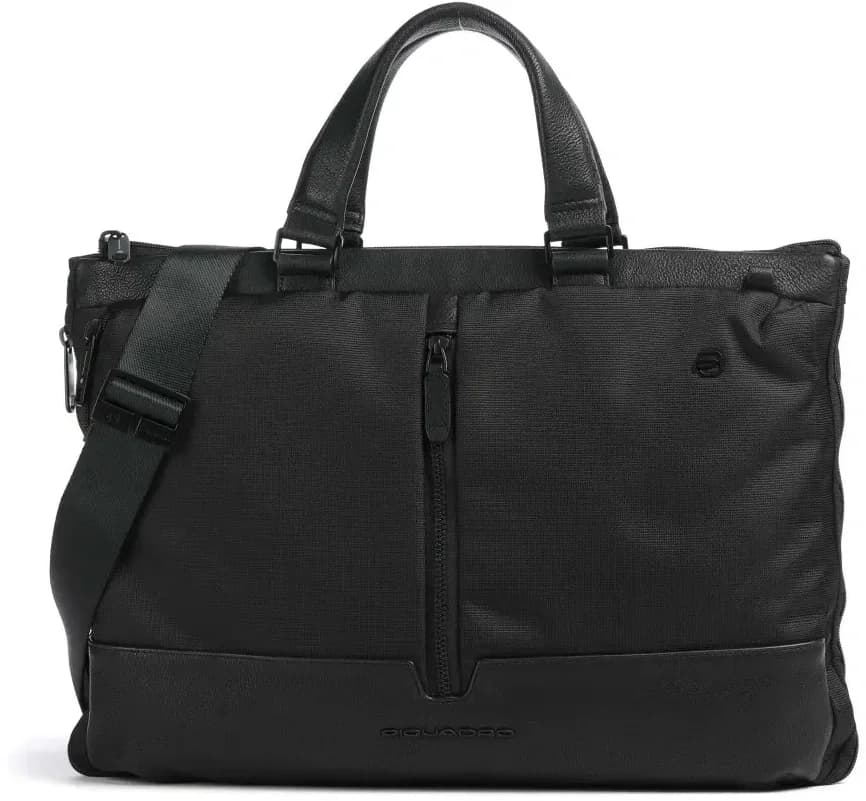 Деловая сумка Piquadro Marcel CA4021W138/N с отделением для ноутбука 15.6" черная натур.кожа/нейлон