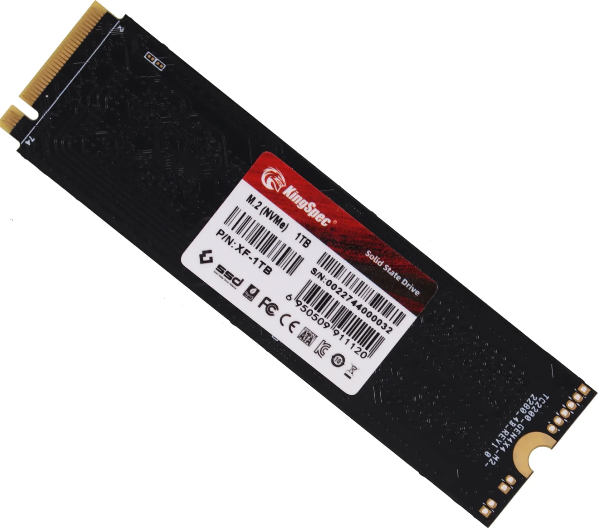 Накопитель SSD Kingspec PCIe 4.0 x4 1TB XF-1TB M.2 2280