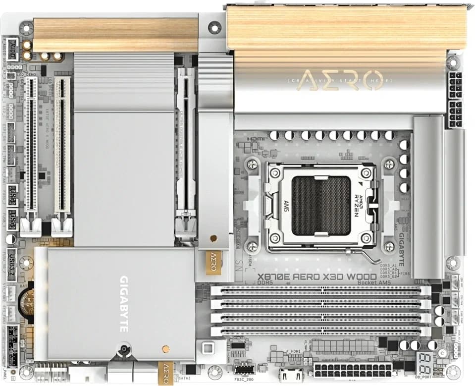 Материнская плата Gigabyte X870E AERO X3D WOOD, RTL