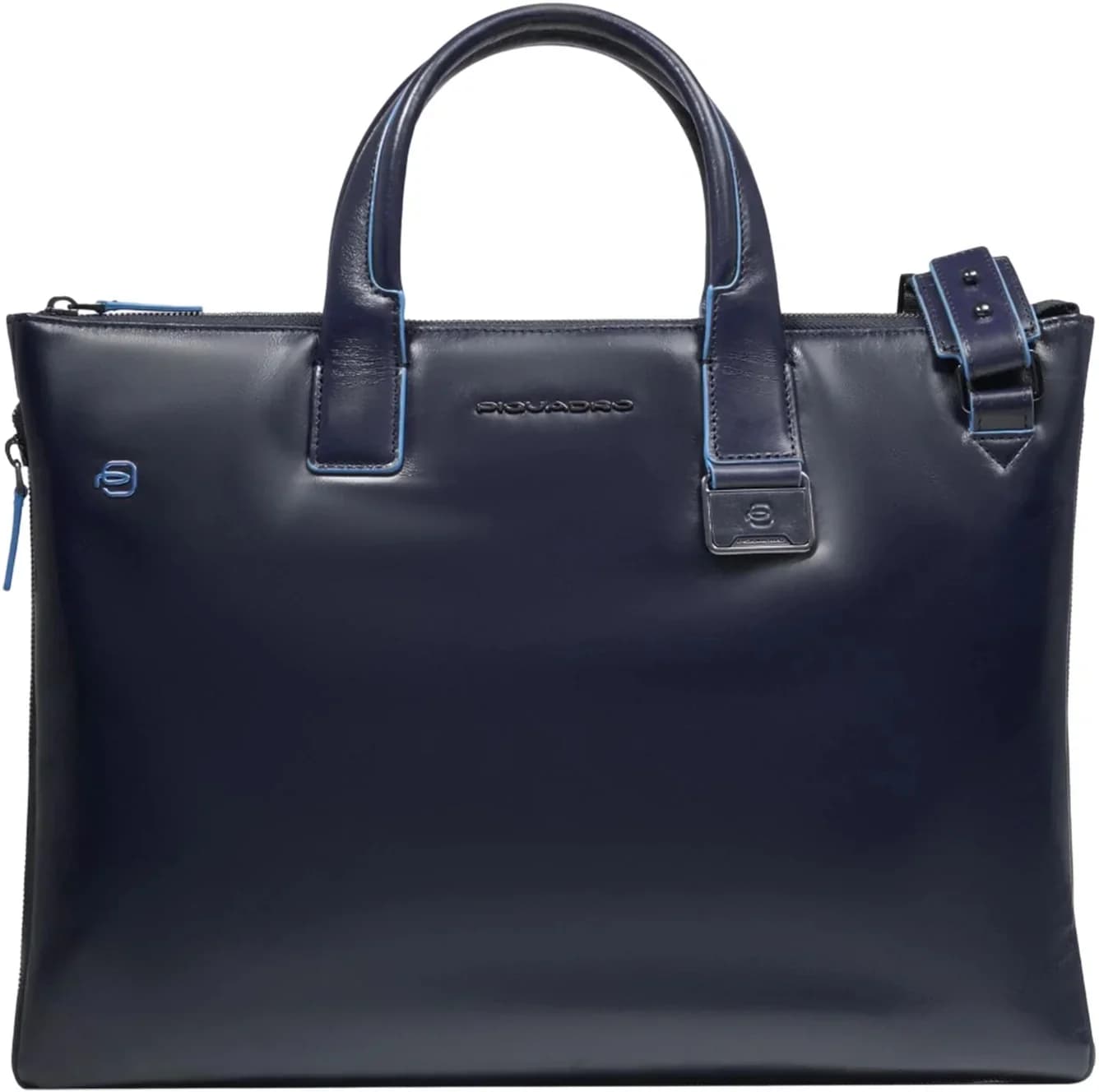 Деловая сумка Piquadro Blue Square CA4021B2/BLU2 с отделением для ноутбука 15.6" синяя натур.кожа