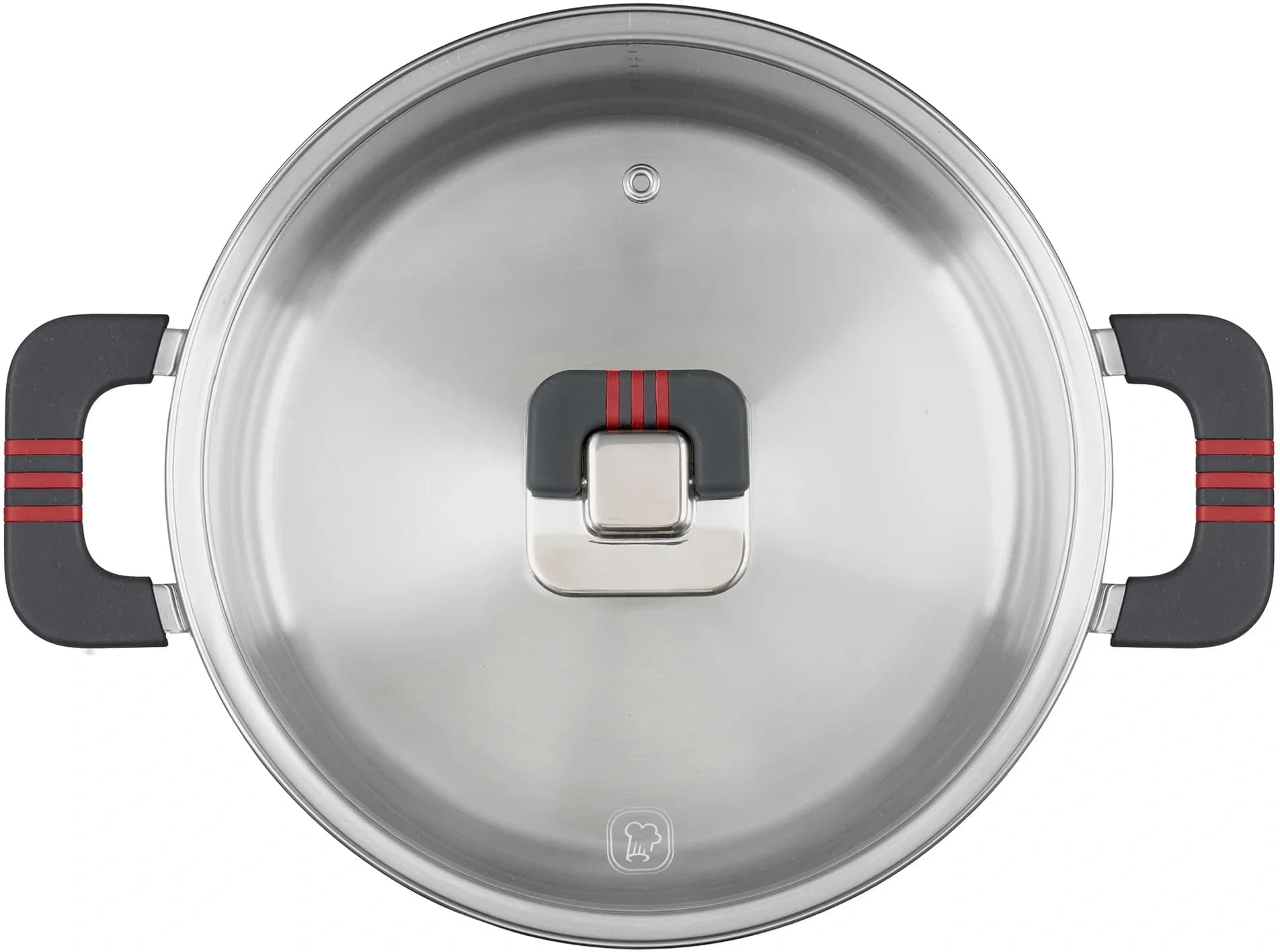 Кастрюля Rondell Stripes RDS-1638 5.2л. d=24см (с крышкой) стальной