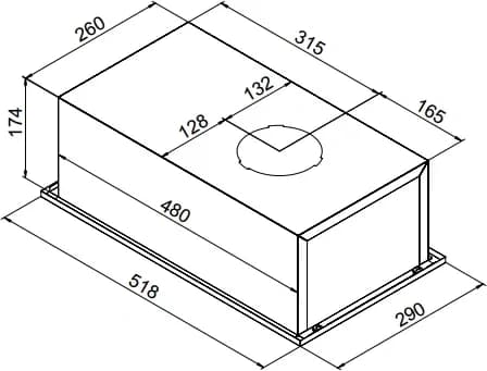 Вытяжка встраиваемая Weissgauff Box 850 PB Black Edition черный управление: кнопочное (1 мотор)