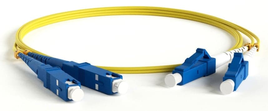 Патч-корд Hyperline FC-D2-9-LC/UR-SC/UR-H-2M-LSZH-YL 2x9/125 OS1/OS2 LC дуплекс-SC дуплекс 2м LSZH желтый