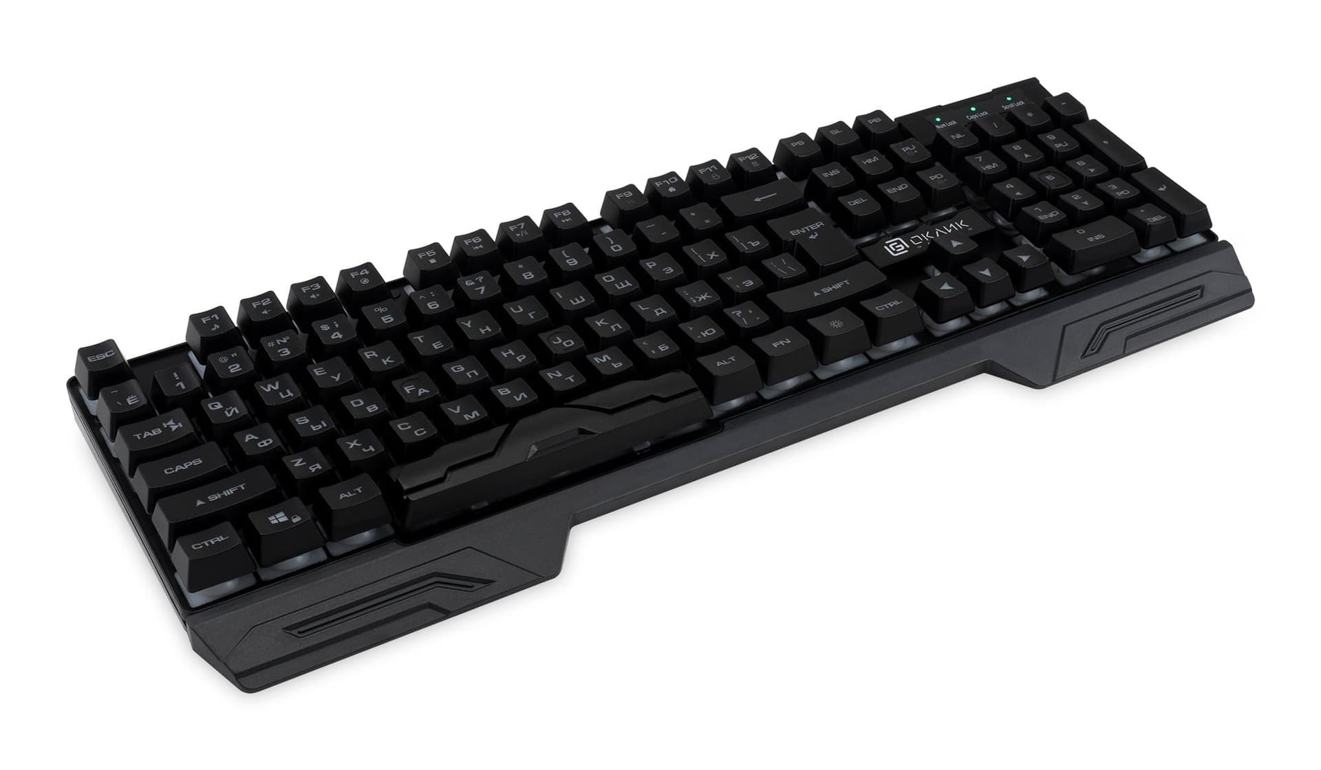 Клавиатура Оклик 709G черный USB for gamer LED (1788144) кабель 1.8м