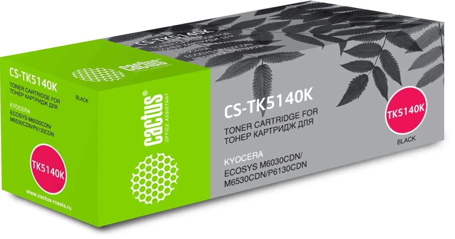 -/ Картридж лазерный Cactus CS-TK5140K TK-5140K черный (7000стр.) для Kyocera Ecosys M6030cdn/M6530cdn/