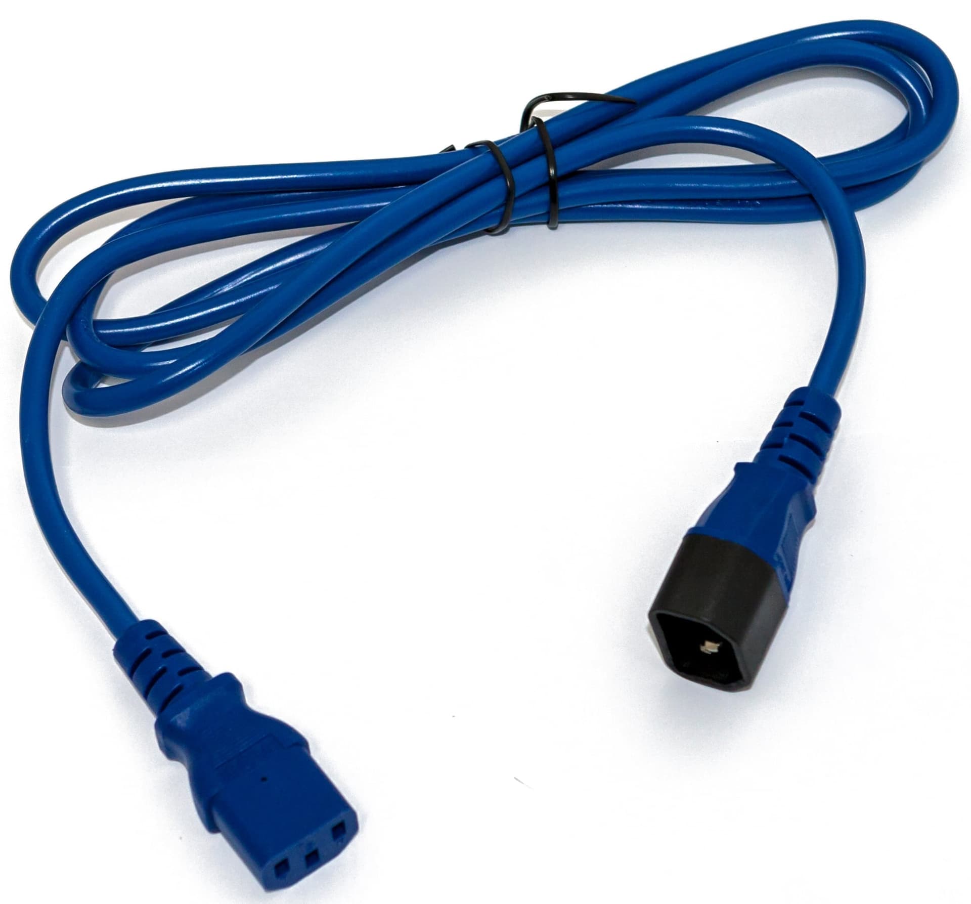 Сетевой кабель Hyperline PWC-IEC13-IEC14-0.5-BL питания монитор-компьютер IEC 320 C13 - IEC 320 C14 (3x0.75), 10A, прямая вилка, 0.5м, цвет синий (ПВС-АП-3*0,75-250-C13C14-10-0,5 ГОСТ 30851.1-2002 (МЭК 60320-1:1994))