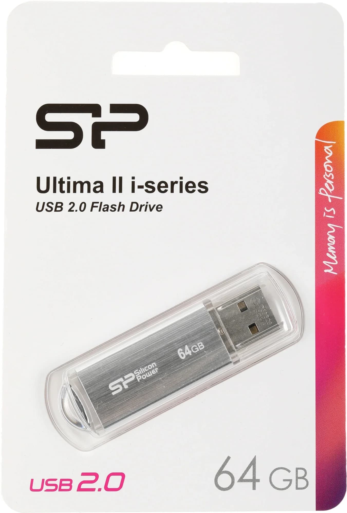 USB Flash накопитель 64GB Silicon Power Ultima II-I Silver (SP064GBUF2M01V1S)