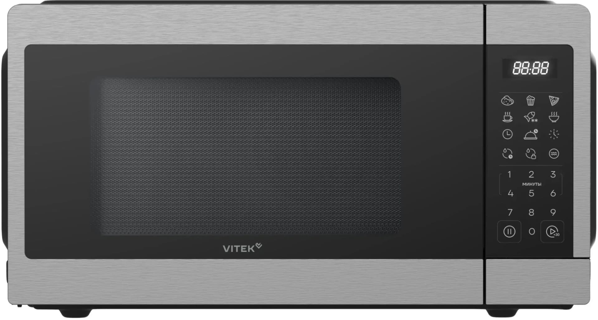 Микроволновая Печь Vitek VT-MW1023 23л. 900Вт серебристый/нержавеющая сталь