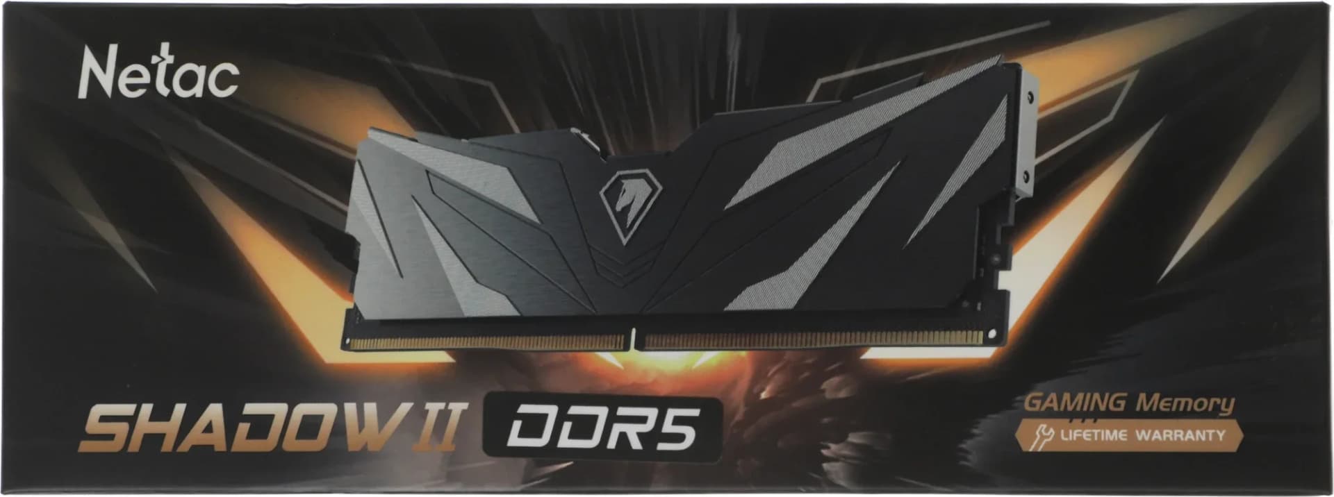 Оперативная память Netac Shadow II 16GB DDR5-5600 (PC5-38400) C46 46-45-45-90 1.1V Memory module (DIMM) Black