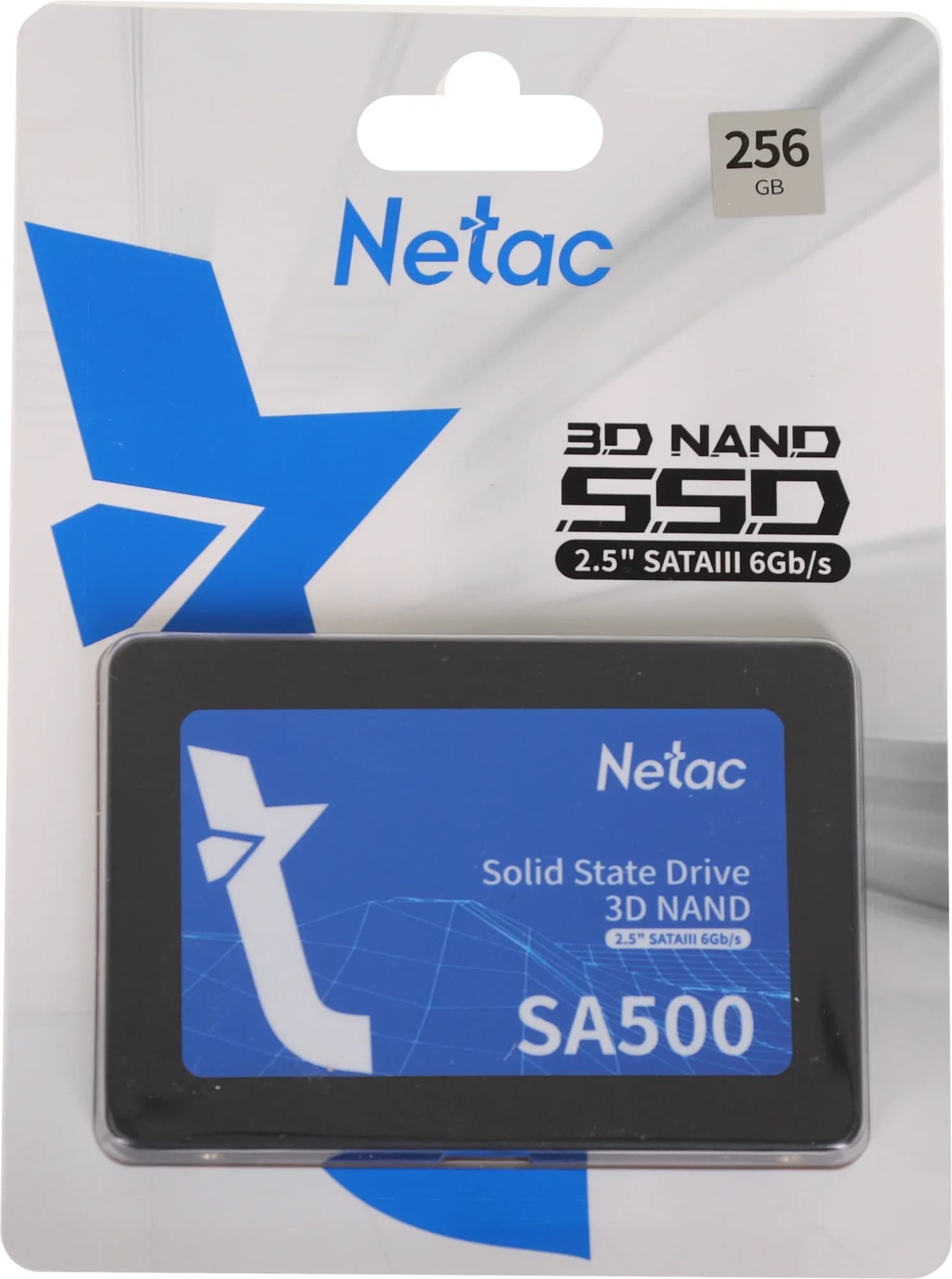 NT01SA500-256-S3X - Твердотельный накопитель SSD, Netac, NT01SA500-256-S3X, 256GB, SATA, 520/450Мб/с