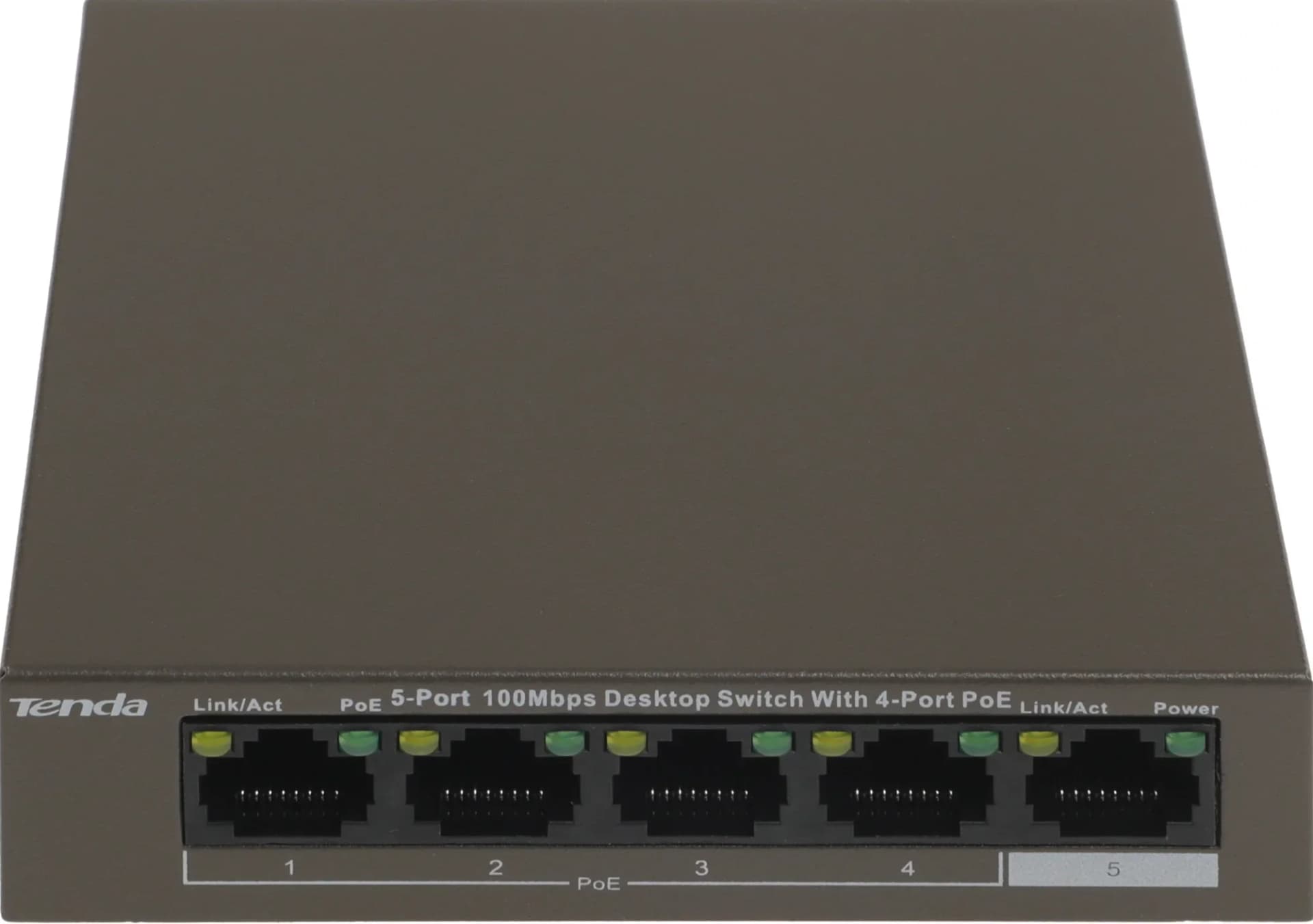 Коммутатор/ Tenda TEF1105P-4-63W 5-Port 10/100Mbps Desktop Switch with 4-Port PoE