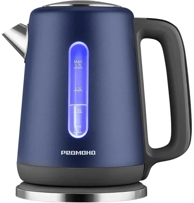 Чайник электрический Redmond KM238 1.7л. 2200Вт синий корпус: нерж.сталь/пластик