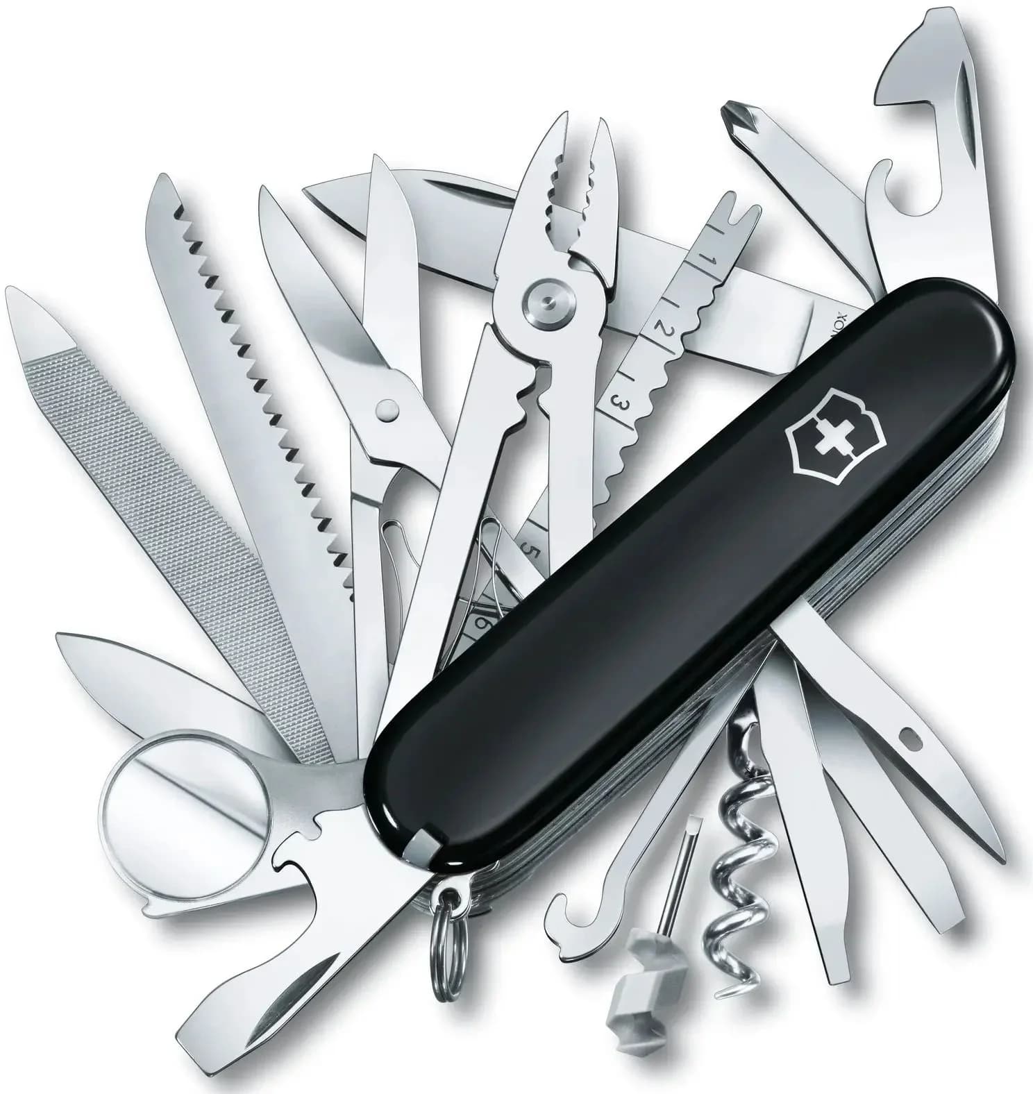 Нож перочинный Victorinox SwissChamp (1.6795.3) 91мм 33функц. черный карт.коробка