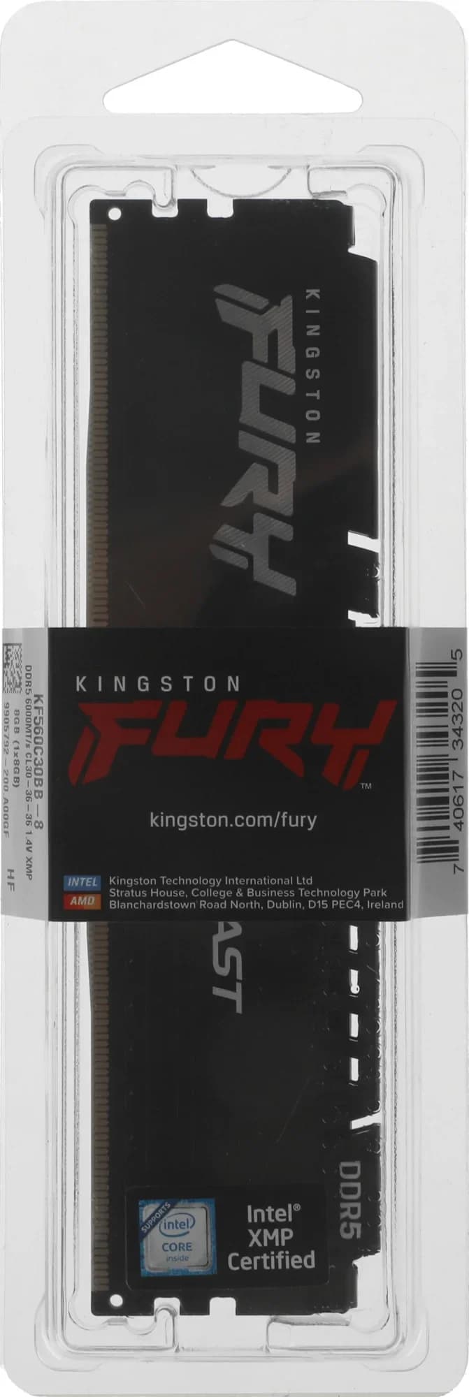 Оперативная память Kingston Fury Beast DDR-5 8GB (KF560C30BB-8)