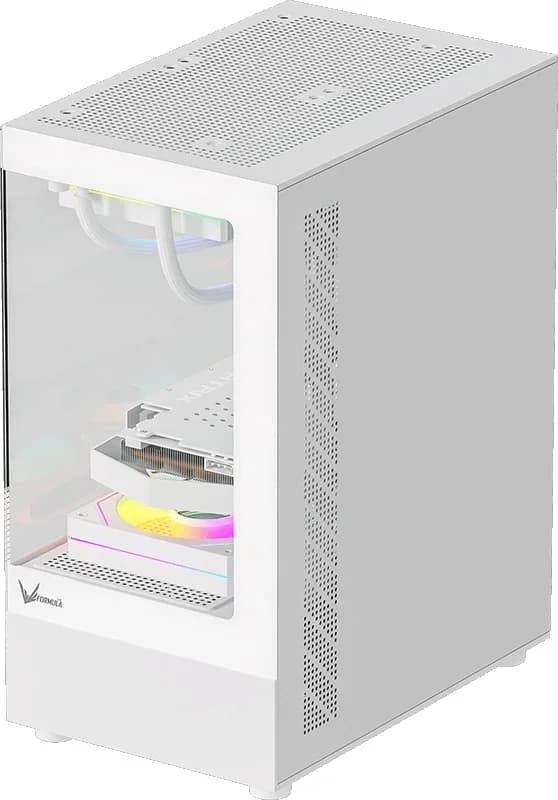 Корпус Formula Crystal Z1CM черный без БП mATX 5x120mm 1xUSB3.0 audio bott PSU