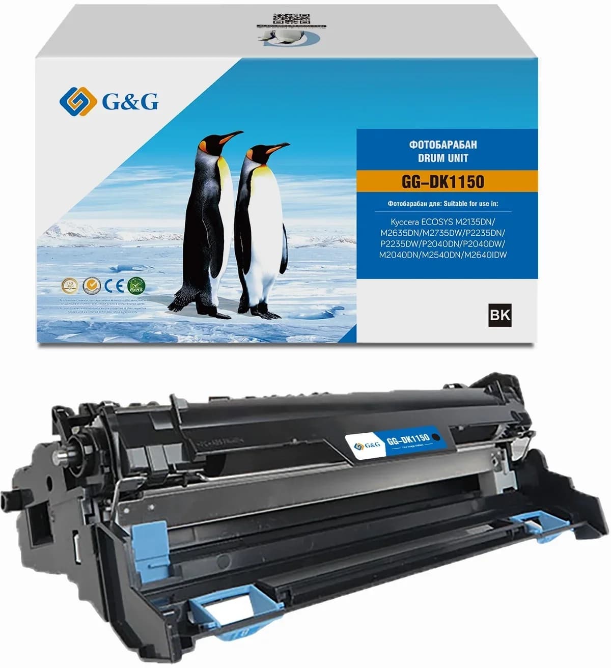 Драм-картридж G&G GG-DK1150 DK-1150 черный ч/б:100000стр. для ECOSYS M2135DN/M2635DN/M2735DW/P2235DN/P2235DW/P2040DN/P2040DW/M2040DN/M2540DN/M2640IDW Kyocera
