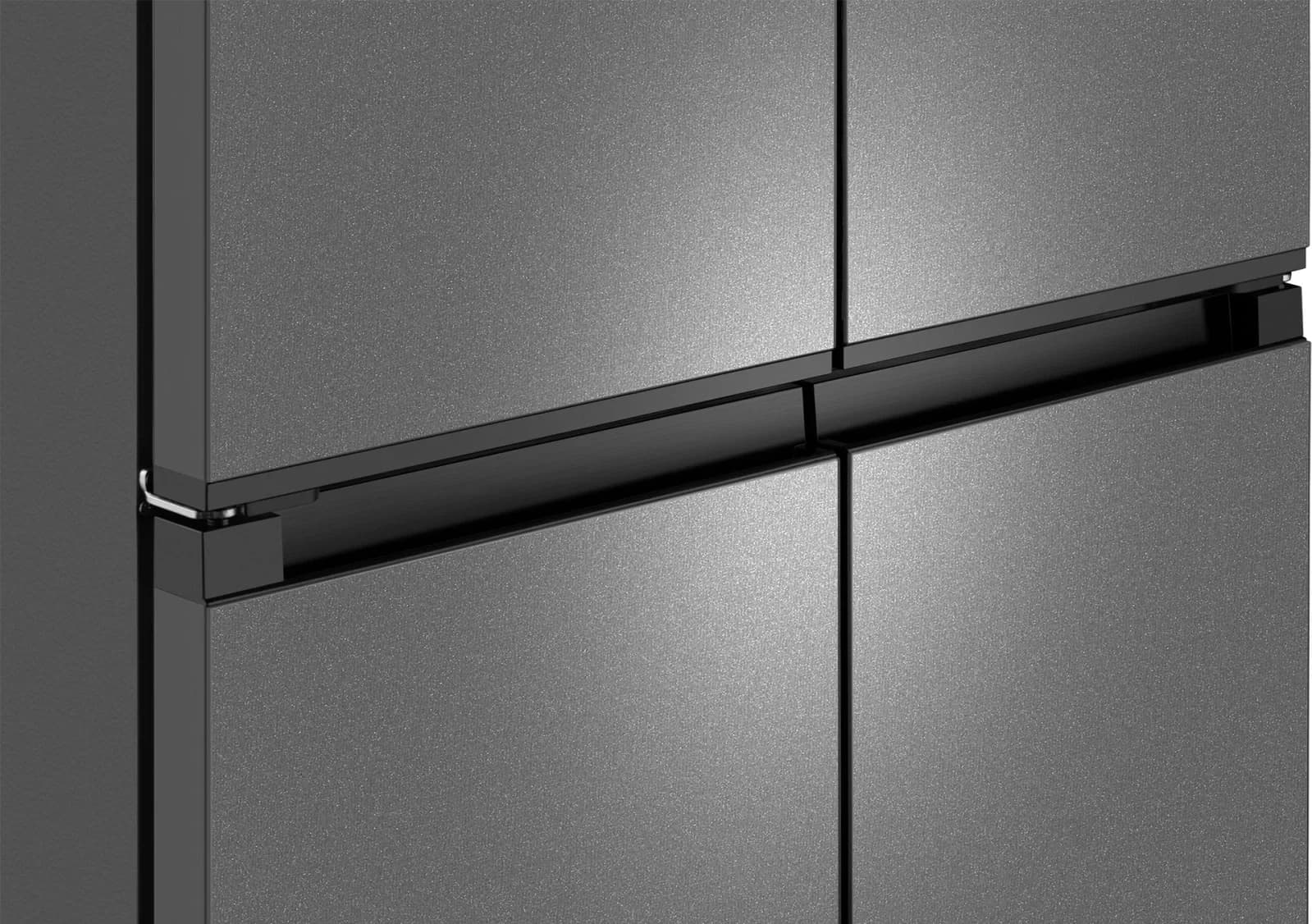 Холодильник Weissgauff WCD 450 Bru Steel Glass NoFrost Inverter 3-хкамерн. сталь инвертер