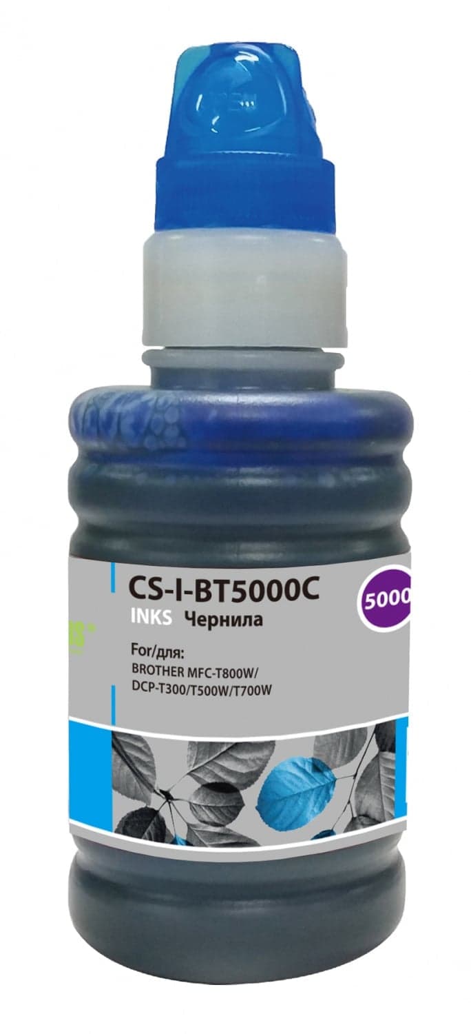 -/ Чернила Cactus CS-I-BT5000C голубой 100мл для Brother DCP-T300/T500W/T700W/MFC-T800W