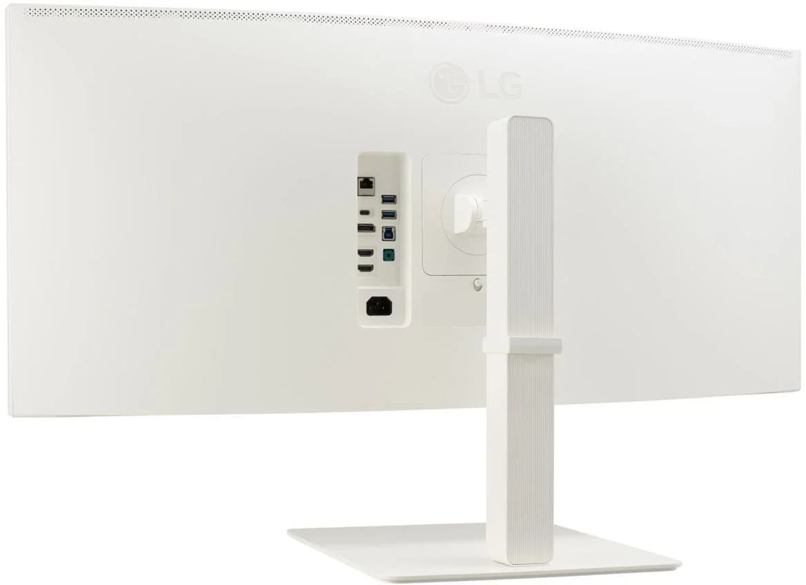Монитор LG 38" UltraWide 38WR85QC-W белый NANO IPS LED 21:9 HDMI M/M матовая HAS Piv 600cd 178гр/178гр 3840x1600 144Hz FreeSync Premium Pro DP WQ+ USB 10.5кг