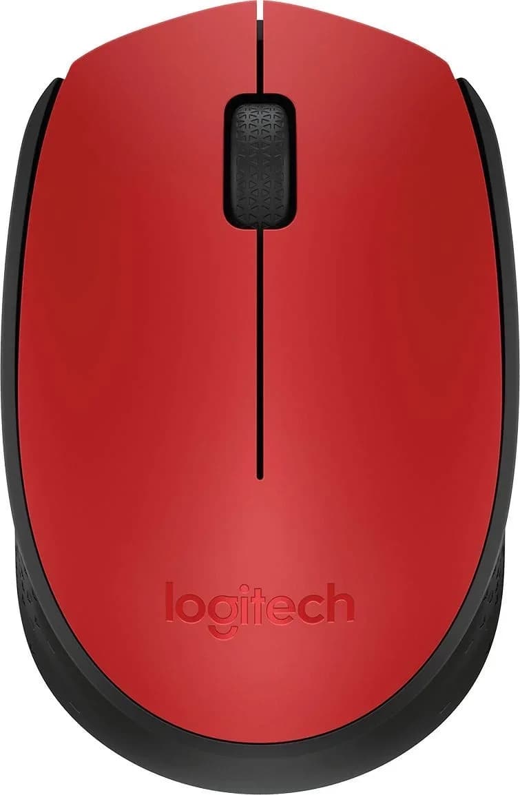 Мышь Logitech M171 красный/черный оптическая 1000dpi беспров. USB для ноутбука 2but (910-004645)