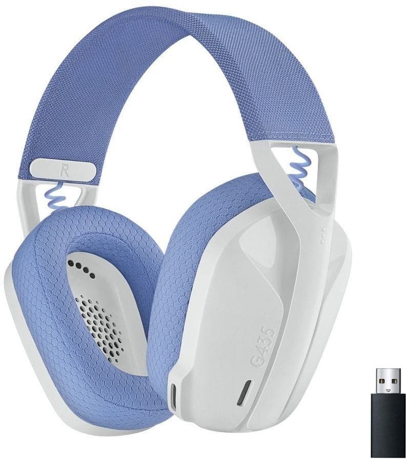 Наушники с микрофоном Logitech G435 белый/синий накладные BT/Radio оголовье (981-001074)