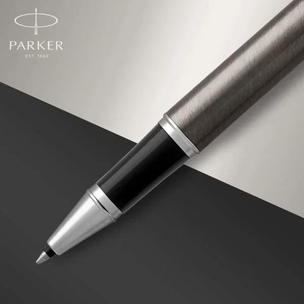 Ручка роллер Parker IM Core T321 (1931664) Dark Espresso CT F черн. черн. подар.кор.
