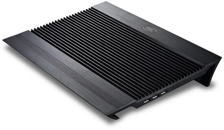 Подставка для ноутбука Deepcool N8 (DP-N24N-N8BK) 17" 380x278x55мм 25дБ 3xUSB 2x 140ммFAN 1244г алюминий черный
