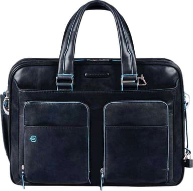 Деловая сумка Piquadro Blue Square CA2765B2/BLU2 с отделением для ноутбука 15" синяя натур.кожа