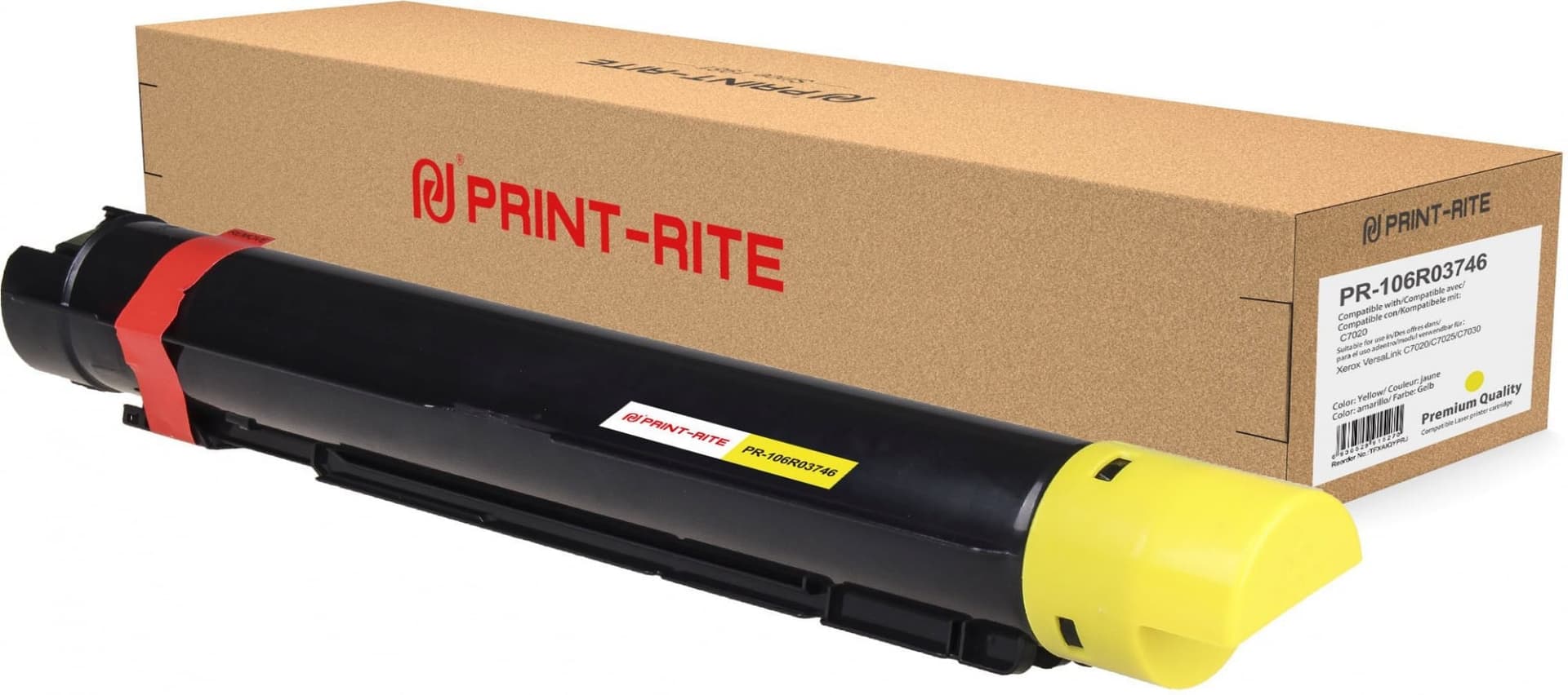 Картридж лазерный Print-Rite TFXAIQYPRJ PR-106R03746 106R03746 желтый (11800 стр.) для Xerox VersaLink C7020/C7025/C7030