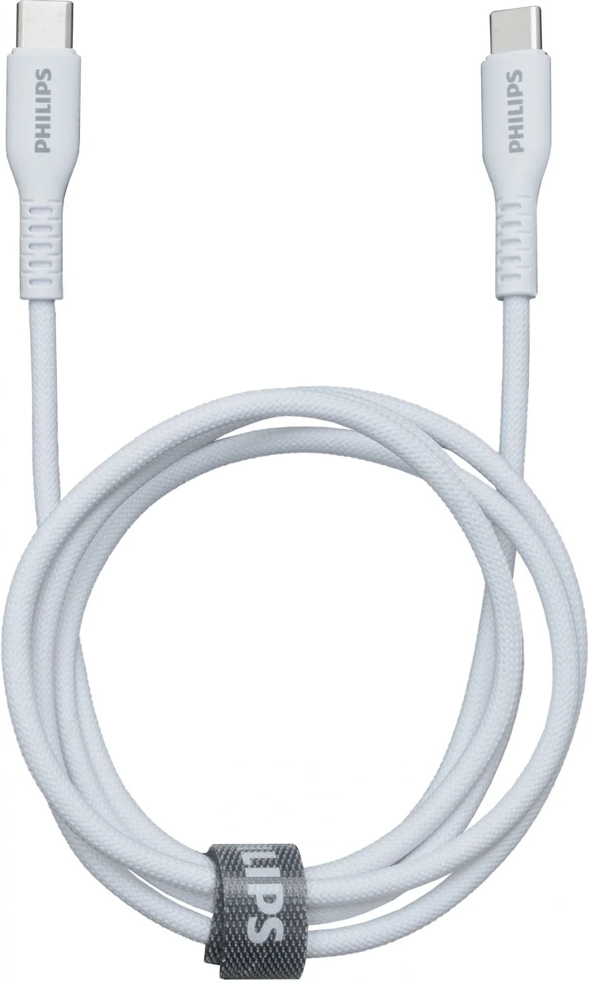 Кабель Philips DLC8701 USB Type-C (m)-USB Type-C (m) 1.2м белый коробка (упак.:1шт)