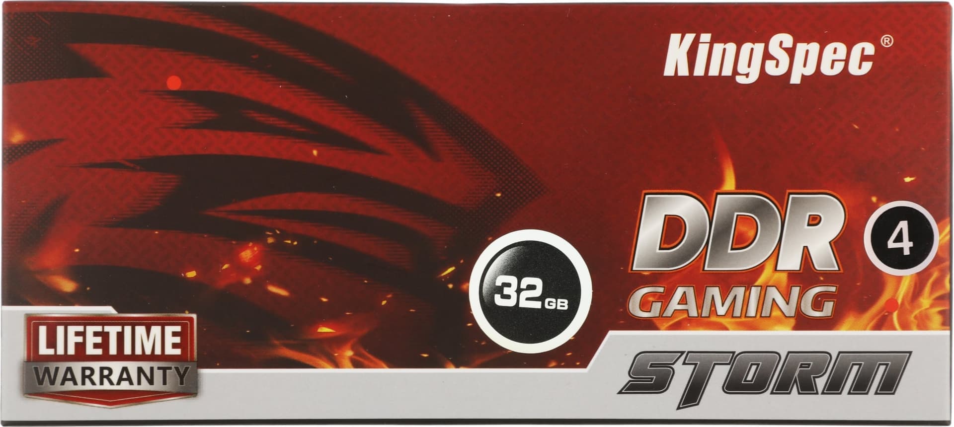 Память DDR4 32GB 3200MHz Kingspec KS3200D4M13532G RTL PC4-25600 CL19 DIMM 288-pin 1.2В single rank с радиатором Ret