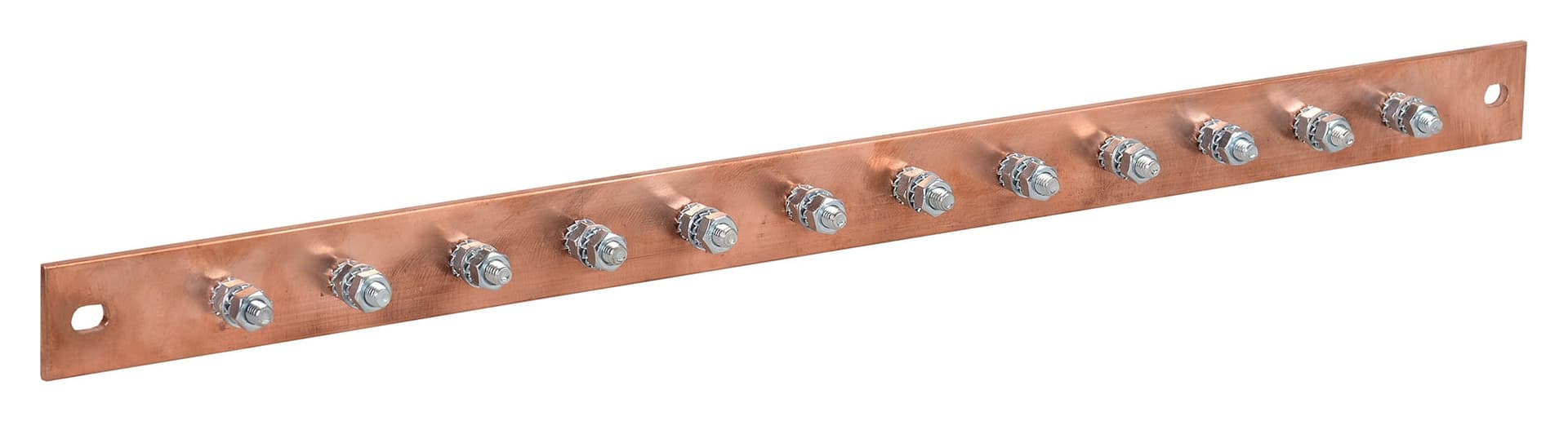 ITK Шина заземл. 483х25x3мм медь ШМТ М1 12 точек подключ. М6