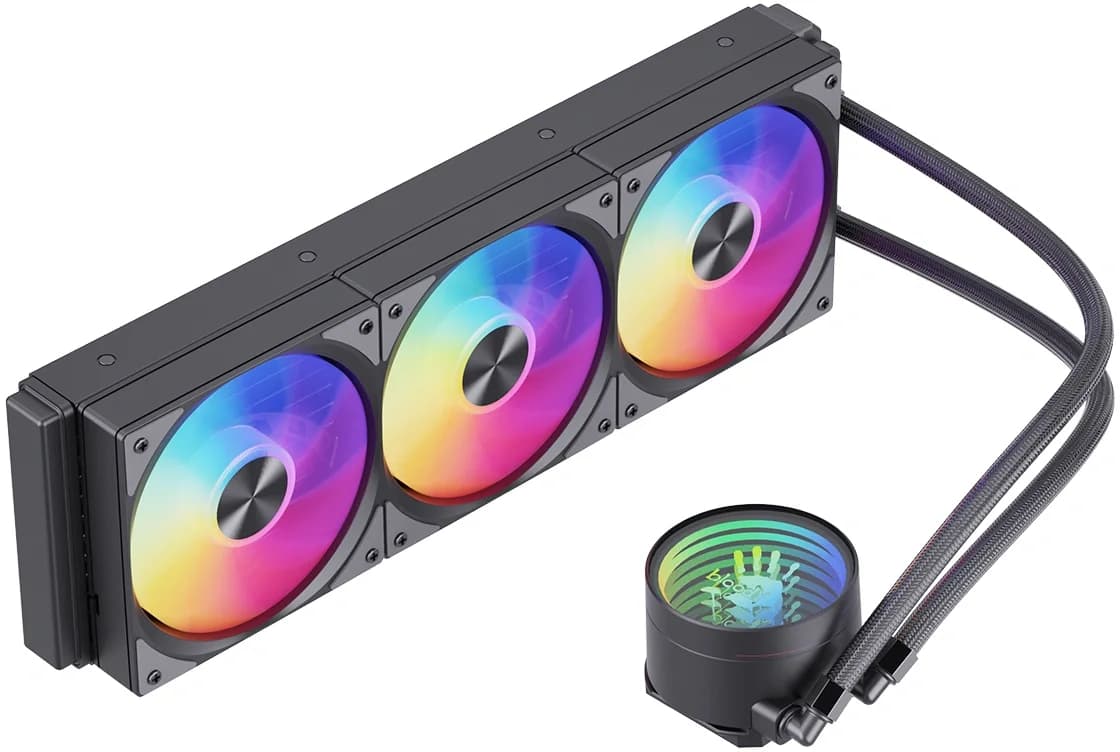 Система водяного охлаждения Bloody LC-11 ARGB Soc-AM5/AM4/1200/1700/1851 черный 4-pin 20-35dB Al+Cu 300W Ret (LC-11-ARGB360-BK)