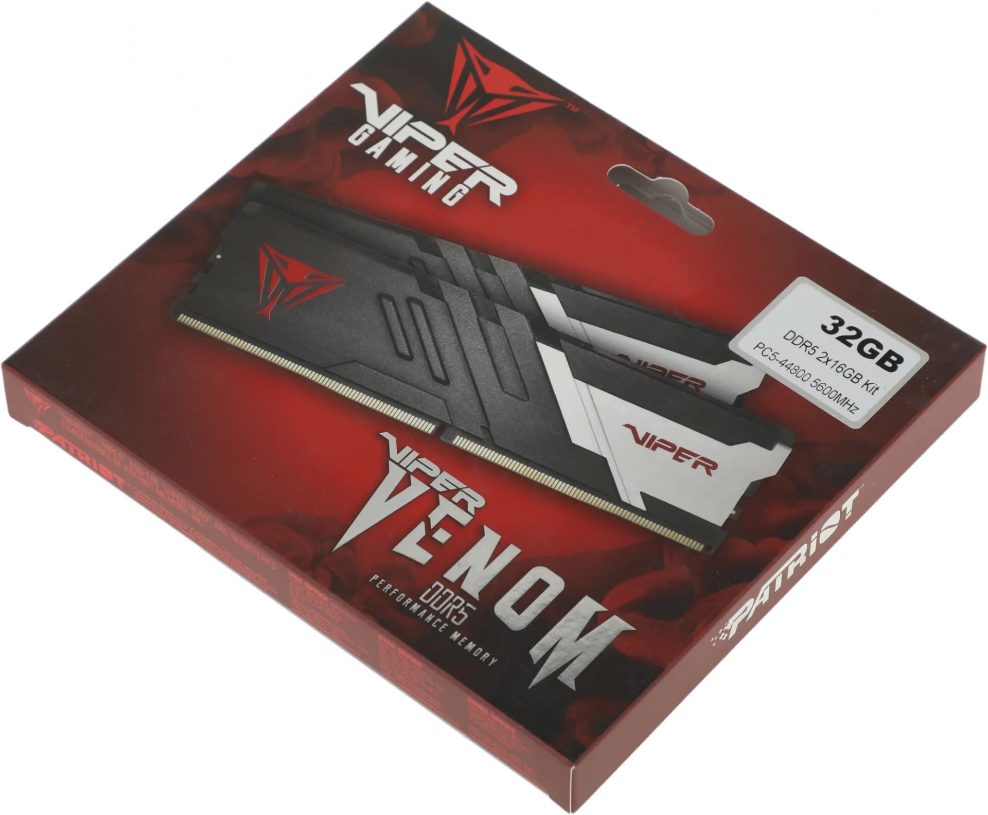 Оперативная память Patriot Viper VENOM DDR5 DIMM 32GB 5600MHz KIT 2*16GB CL36 36-36-36-68 1.25V