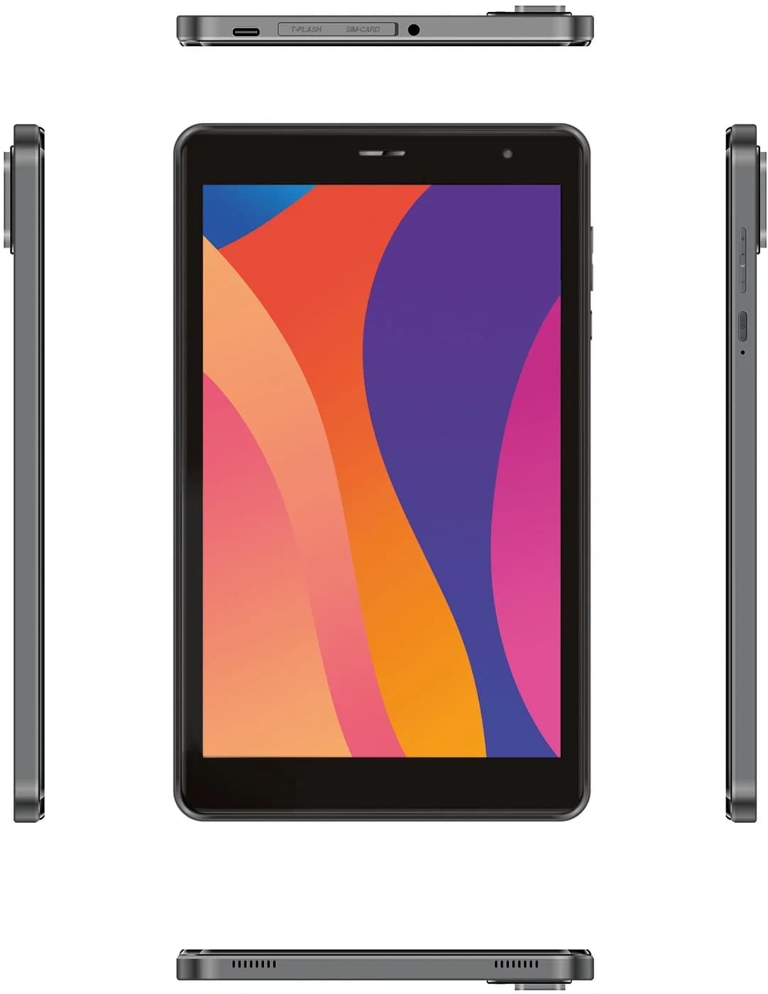 Планшет Digma Optima 8430E 4G T606 (1.6) RAM4Gb ROM64Gb 8" IPS 1280x800 4G Android 14 серый 5Mpix 2Mpix BT WiFi microSD 128Gb 4000mAh