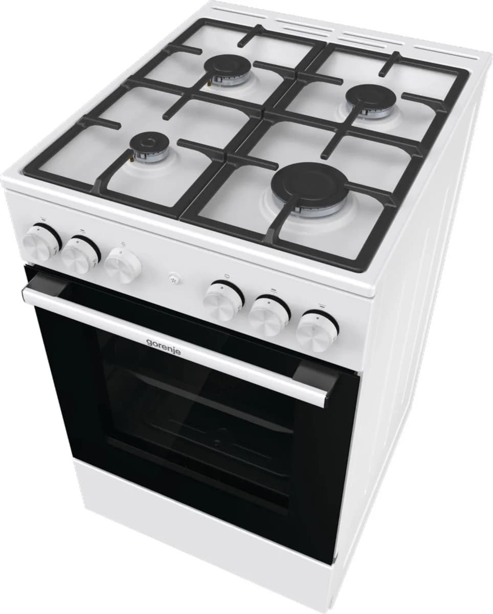 Плита GORENJE/ Газовая плита, 70 л, 85х50х59.4 см, 4 конфорки, белый цвет