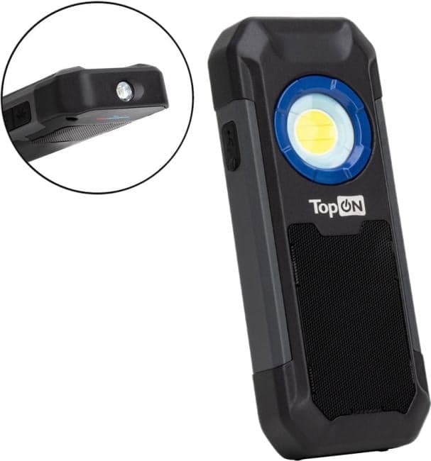 TopON TOP-MX055BT LED 5 Вт 550 лм 3.7 B 3 Ач 11.1 Втч Bluetooth колонка, дополнительный фонарь