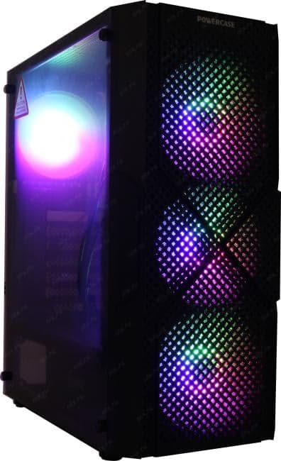 Miditower Powercase Mistral T4B <CMITB-L4> Black ATX, без БП, с окном