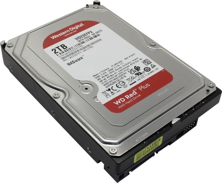 HDD 2 Tb SATA 6Gb/s Western Digital Red Plus <WD20EFPX> 3.5" 5400rpm 64Mb