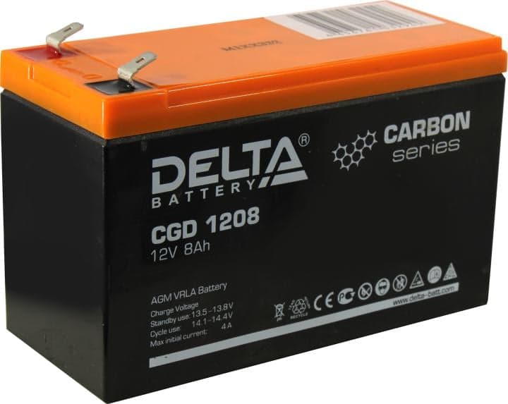 Аккумулятор Delta CGD 1208 (12V, 8Ah) для UPS
