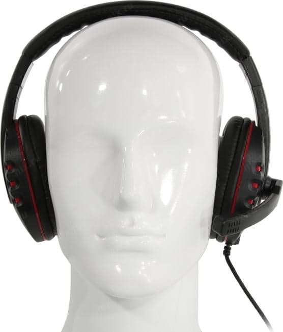 Наушники с микрофоном OKLICK HS-L380G <Black-Red> (шнур 1.8м) <1100404>