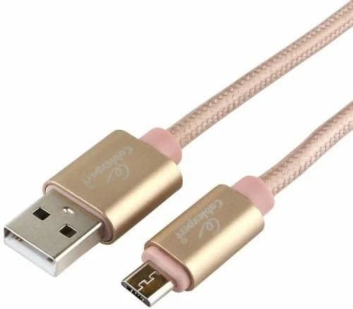 CC-U-mUSB01Gd-1.8M Кабель USB2.0 Cablexpert CC-U-mUSB01Gd-1.8M, AM/microB, серия Ultra, 1.8м, золотой, блистер