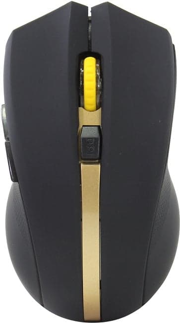 OKLICK Wireless Optical Mouse <495MW> <Black&Gold> (RTL) USB 6btn+Roll <998168>