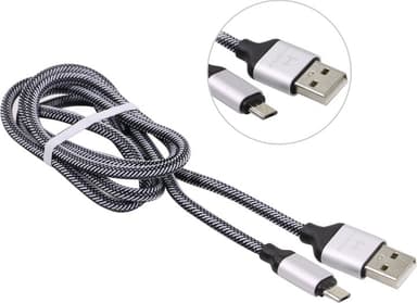 HARPER <BRCH-310 Silver> Кабель USB AM-->micro-B 1м