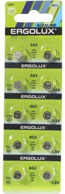 Батарейка для часов Camelion G 3 BL-10 Mercury Free (0%Hg), 392A/LR41/192) 1.5 В