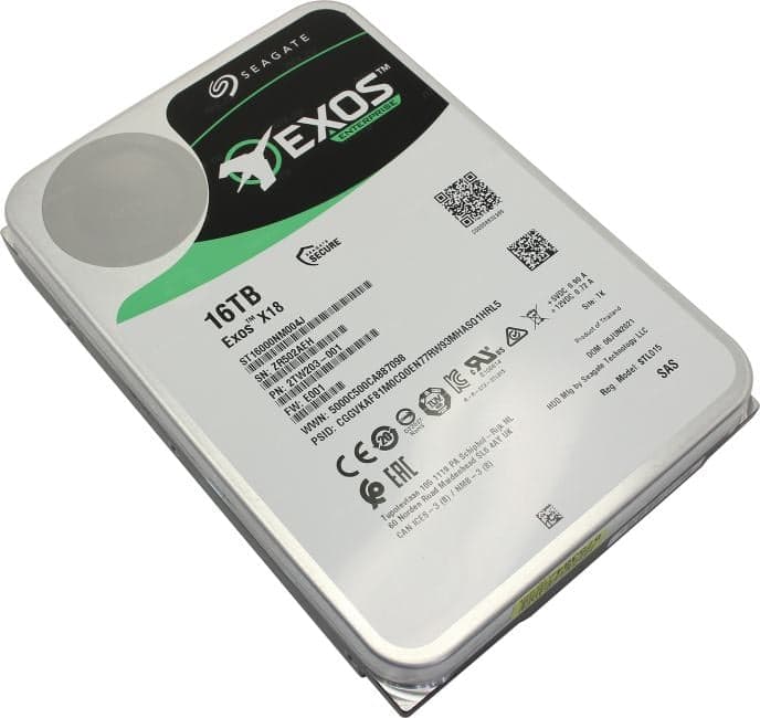 HDD 16 Tb SAS 12Gb/s Seagate Exos X18 <ST16000NM004J> 3.5" 7200rpm 256Mb