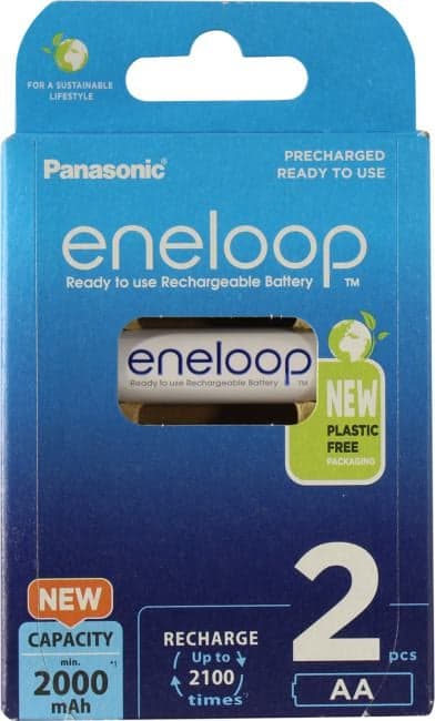 Аккумулятор Panasonic BK-3MCDE/2BE/2CP (1.2V, 2000mAh) NiMH, Size "AA" <уп. 2 шт>